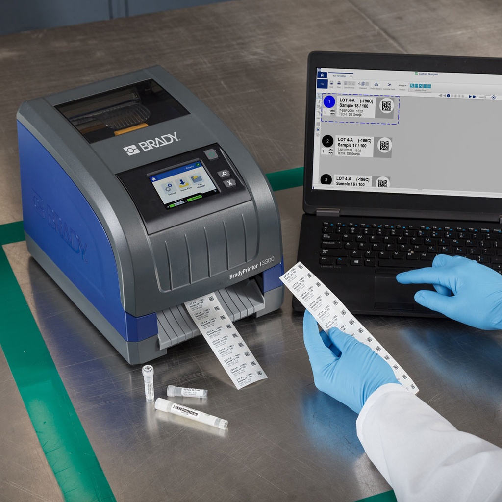 BradyPrinter i3300 Industrial Label Printer with Workstation and Software Suite