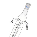 Borosilicate Glass 3.3 Reflux Condenser, Coiled Inner Tube, Standard Ground Joint