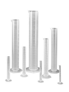 Plastic Measuring Cylinder, Tall form, Graduated, Polypropylene