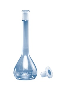 Volumetric flask, Borosilicate 3.3 glass, with PP white stopper
