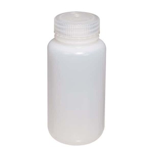 Biologix HDPE Plastic Wide-Mouth Reagent Bottle, Autoclavable with screw cap