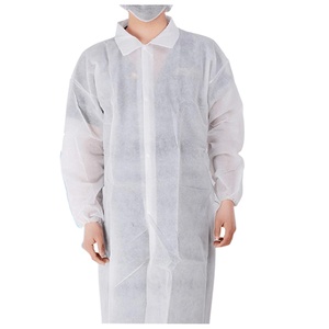 Disposable Laboratory Coat White, PP Non-Woven, with VELCRO® strap & Elastic cuff