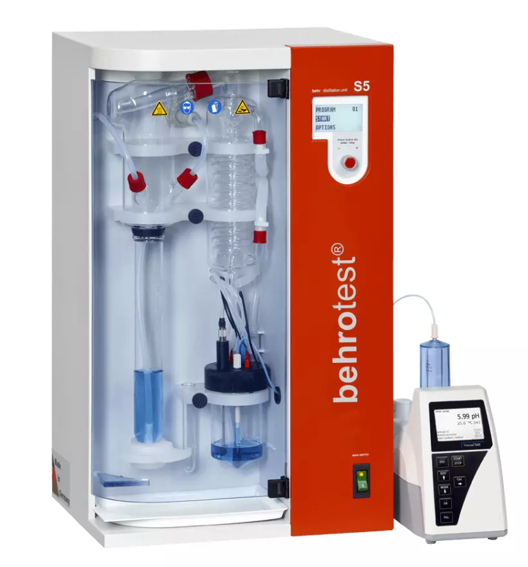 BEHR Behrotest® S5 Steam Distillation Unit with Automatic Addition (NaOH, H₂O, H₃BO₃)
