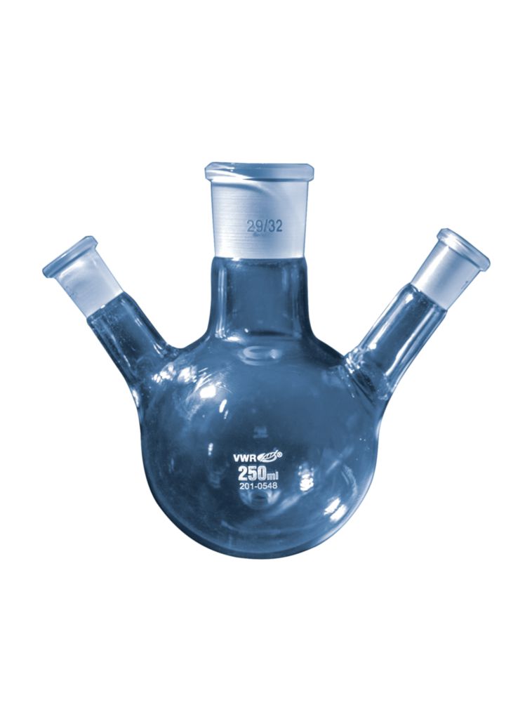 VWR® Round Bottom Flask, with Three Necks and Standard Ground Joints