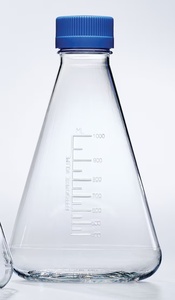 Nalgene™ Single-Use PETG Erlenmeyer Flasks with vented cap, Sterile
