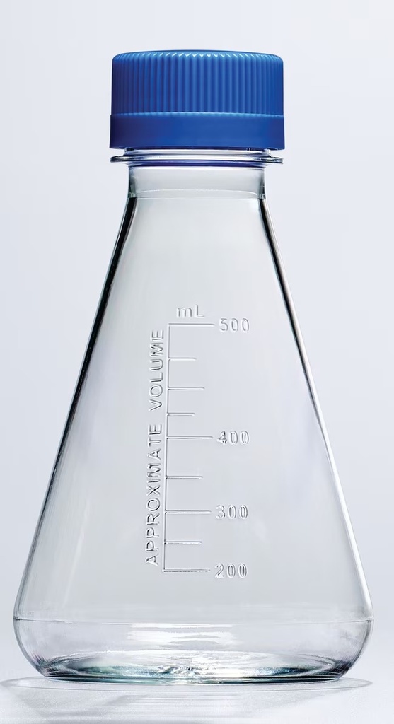 Nalgene™ Single-Use PETG Erlenmeyer Flasks with Solid Non-vented cap, Sterile
