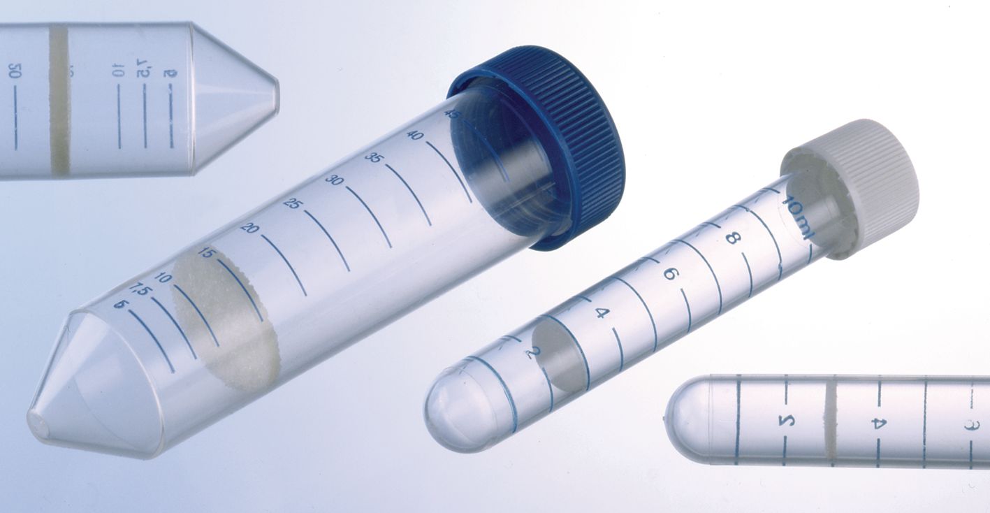 Leucosep™ Sterile Tubes conical bottom, graduated, unfilled with porous barrier