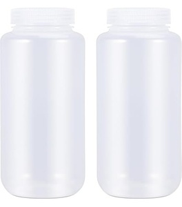 Biologix HDPE Plastic Wide-Mouth Bottle, Autoclavable with screw cap, Sterile