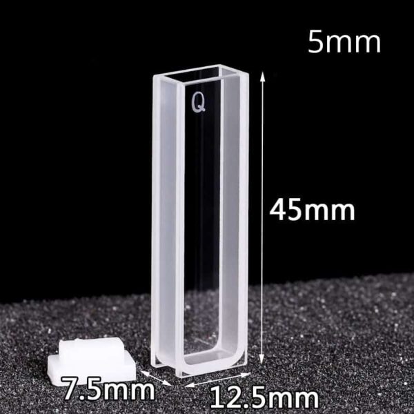 ATUBIO Macro Spectrophotometer Cuvettes, UV Quartz, Rounded Bottom with PTFE Cover