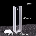 ATUBIO Macro Spectrophotometer Cuvettes, UV Quartz, Rounded Bottom with PTFE Cover