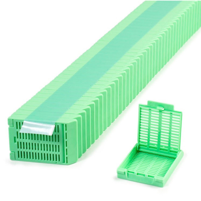 Tissue Embedding Cassettes with Attached Lid, 35° Writing Area