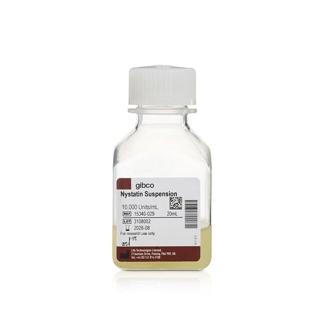 Gibco™ Nystatin, Anti-Fungal Agent 10,000 Units/mL, 20 mL