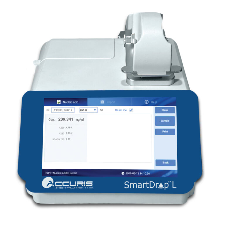 Accuris SmartDrop™ Nano Spectrophotometers for Microvolume Analysis of DNA, RNA and Proteins