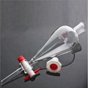 Separatory Funnel, Pear (Squibb) Shape – Borosilicate Glass 3.3 with PTFE Stopcock & Plastic Stopper