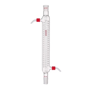 Borosilicate Glass 3.3 Graham Condenser, Coiled Inner Tube, Standard Ground Joint