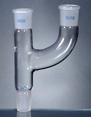 Borosilicate Glass 3.3 Claisen Adapter, Two-Neck, Standard Ground Joints
