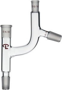 Borosilicate Glass 3.3 Distilling Head (75°) with Side Arm (Vacuum Take-Off), Ground Joints