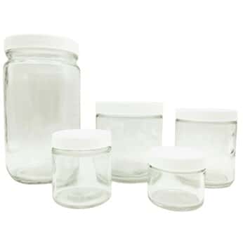 Cole-Parmer® Pre-Cleaned EPA Wide-Mouth Jars, Clear Glass