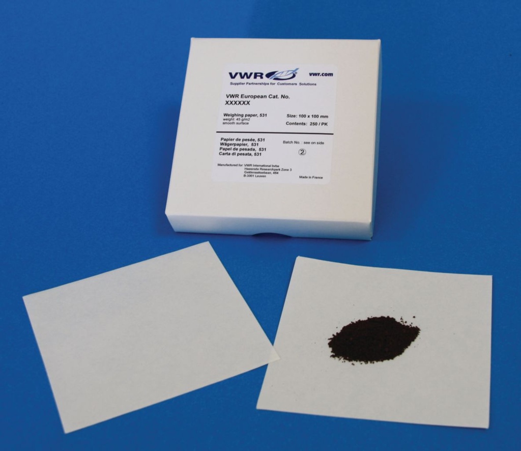[516-0318] VWR® Weighing Paper, Grade 531, 100×100 mm