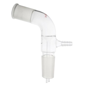 Borosilicate Glass 3.3 Distillation Receiver Adapter (105°) with Straight Vacuum Side Arm 