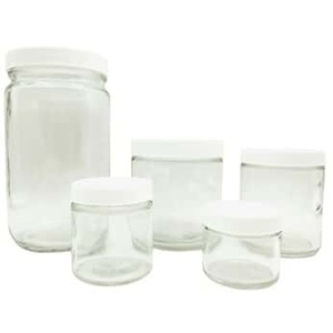 Cole-Parmer® Pre-Cleaned EPA Wide-Mouth Jars, Clear Glass