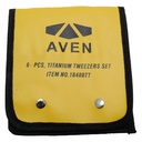 Aven Titanium Tweezer Set with Protective Pouch