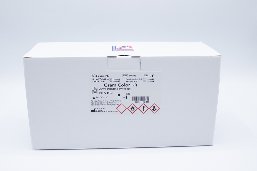 Liofilchem Gram Staining Kit, 4 X 250mL