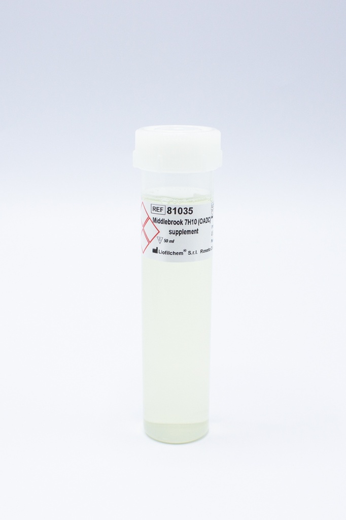 Liofilchem® Middlebrook 7H10 (OADC) supplement 4 x 50 mL