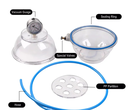 Polycarbonate Vacuum Desiccator with White Polypropylene Bottom, pressure gauge and PTFE Plug