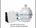 Polycarbonate Vacuum Desiccator with White Polypropylene Bottom, pressure gauge and PTFE Plug