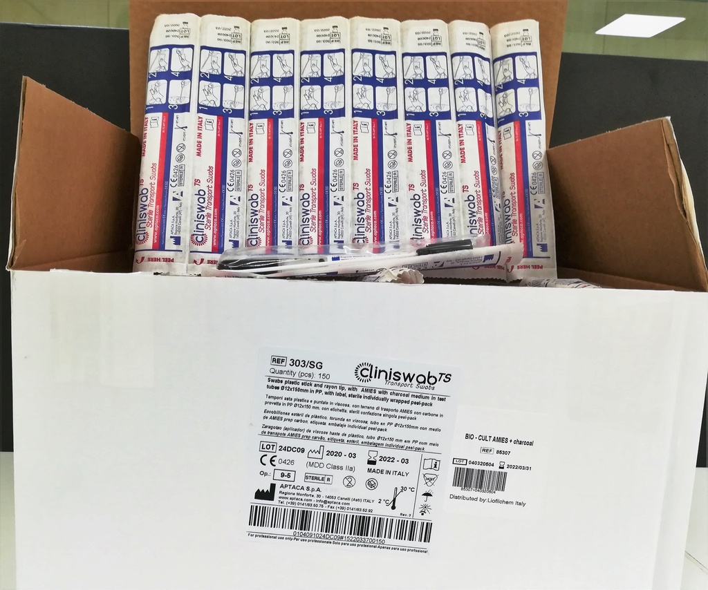 Liofilchem™ BIO-CULT Amies with Charcoal Swabs