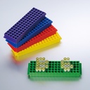 Biologix® Microtube Racks, Pp, 80-Wells, Autoclavable, 5 Assorted Colors