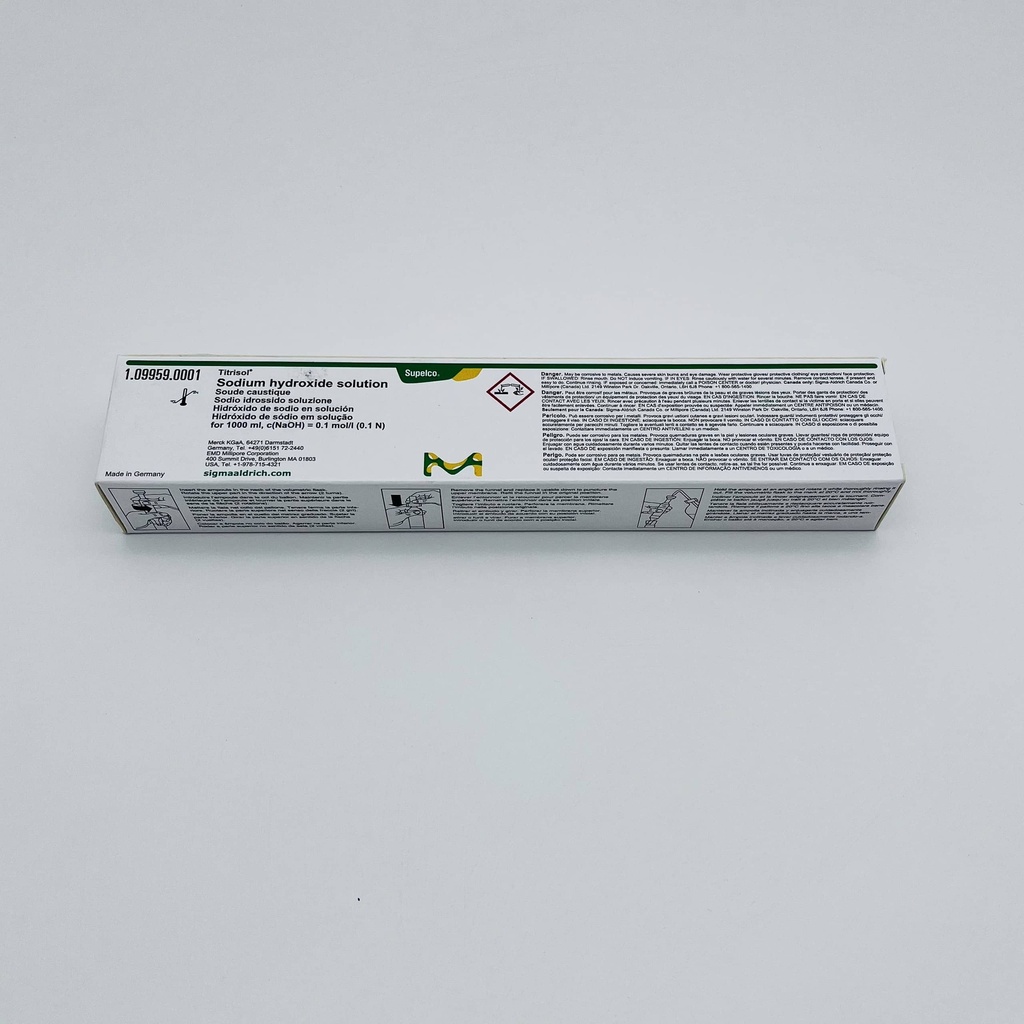 Sigma-Aldrich Sodium hydroxide solution, for 1000 ml, c(NaOH) = 0.1 mol/l (0.1 N) Titrisol®