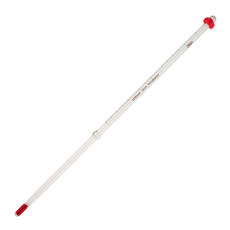 VWR Dry block/incubator liquid-in-glass thermometer, red spirit filled