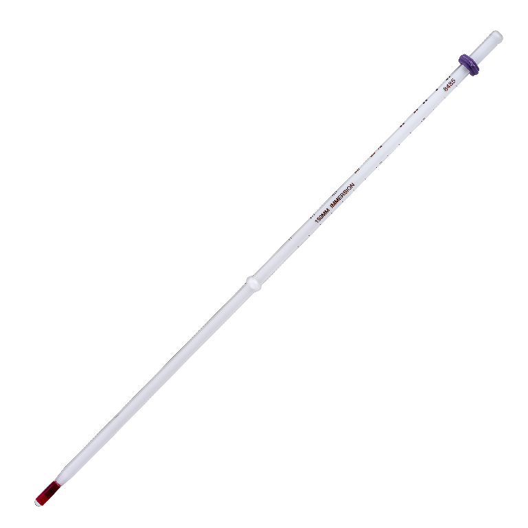 VWR Dry block/incubator liquid-in-glass thermometer, red spirit filled