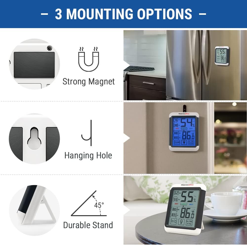 ThermoPro  Digital Thermohygrometer with LCD touch Screen