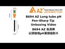AZ Digital Long Glass probe Sharp Tip pH/Temperature Pen