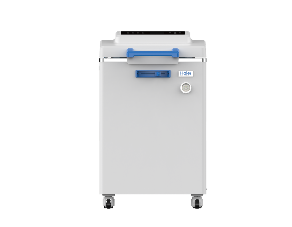 Haier Biomedical Vertical High-pressure Steam Sterilizer, LCD Display