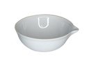 Evaporating dish, Porcelain with spout, Glazed