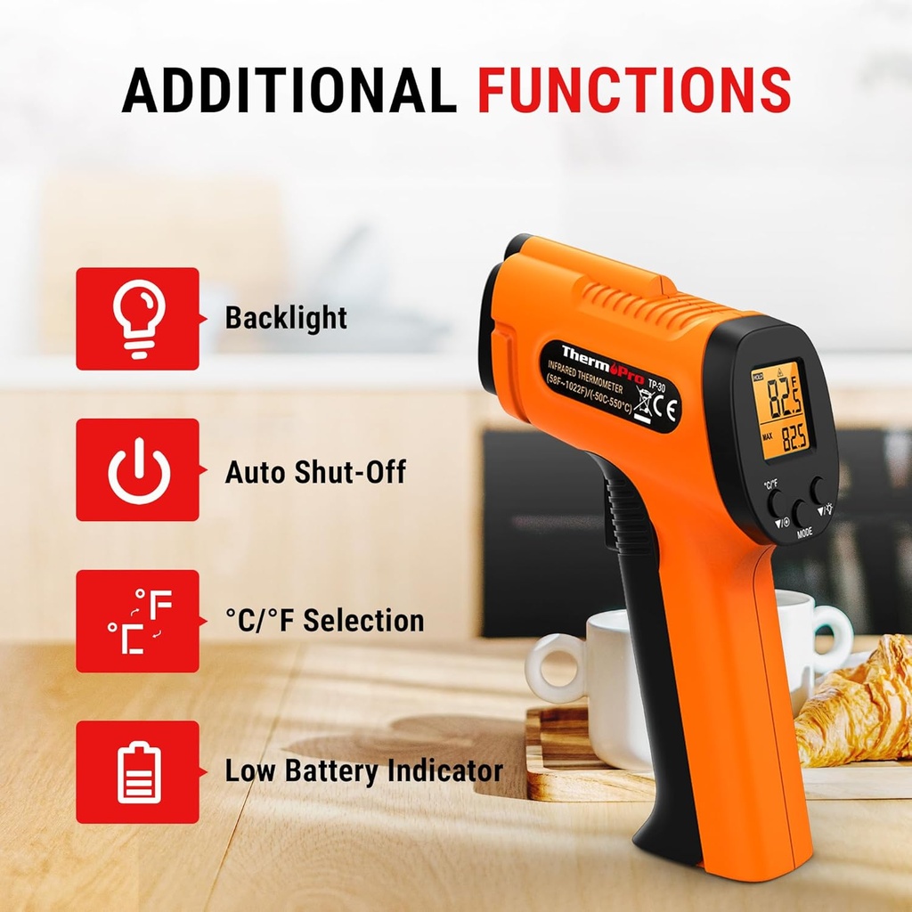 ThermoPro TP30 Infrared Thermometer Gun