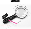 10X Handheld Magnifying Glass with 12 LED Illuminated Light