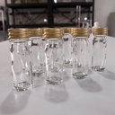 Glass McCartney Bottle With aluminium Screw Cap, wide mouth