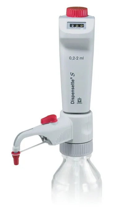 Brand Dispensette® Digital  S Bottle-top dispenser with recirculation valve