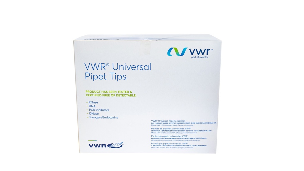 VWR® Universal pipette tips, sterile, Non-filtered, Natural