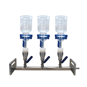 BIOBASE Stainless Steel Manifold Vacuum Filtration system With 300mL Glass Funnels and Lid