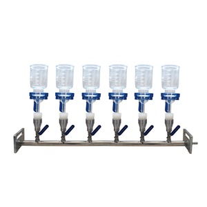 BIOBASE Stainless Steel Manifold Vacuum Filtration system With 300mL Glass Funnels and Lid