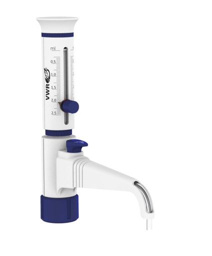 [612-6635] VWR® Bottle Top Dispensers, with recirculation valve (0.25 - 2.5 mL)
