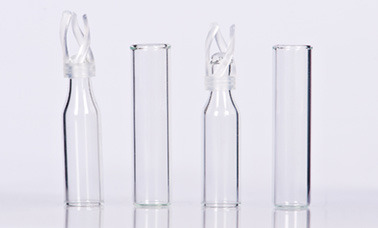 MS® Micro-Insert 29 x 5.7mm, clear, Bevelled bottom with assembled plastic spring, for 9-425 screw top