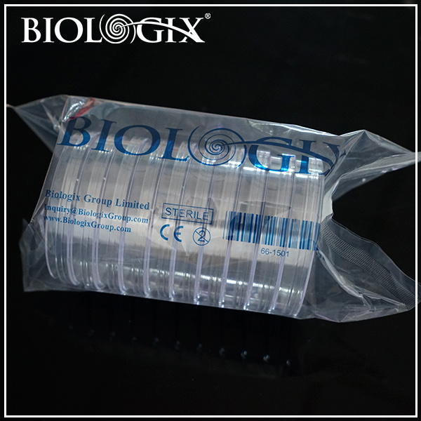 Biologix Petri Dishes with vented lid, Sterile, for Microbiology