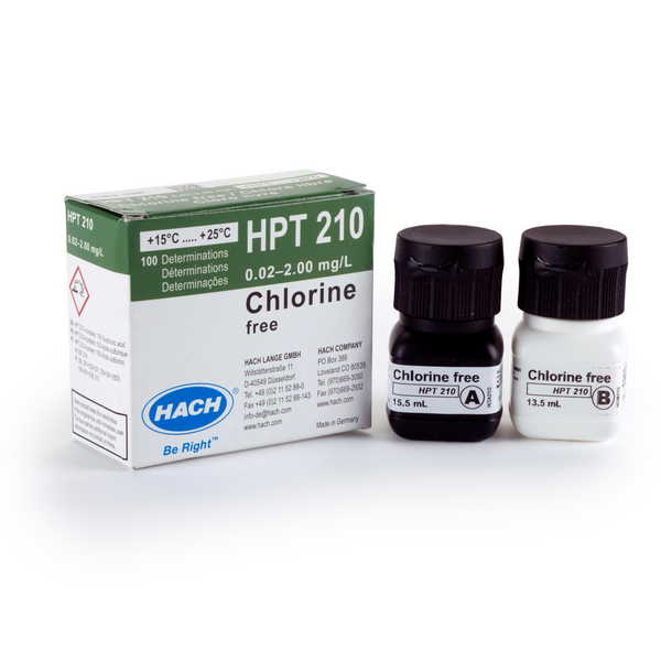 Hach Chlorine Liquid DPD Reagent 0.02-2.0mg/L Cl₂ freem for 100 Tests